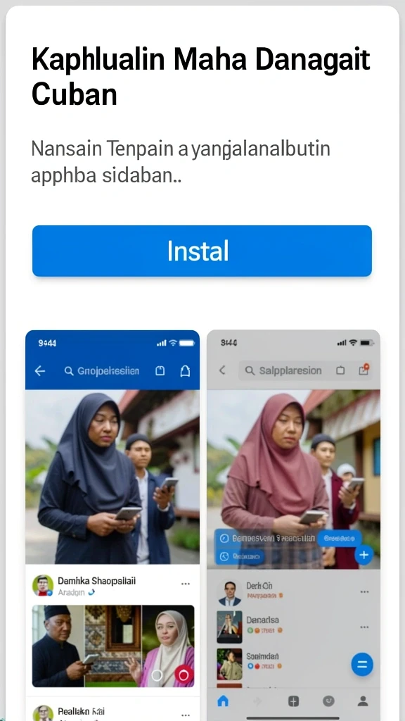 Tampilan antarmuka aplikasi yang sederhana dan modern.