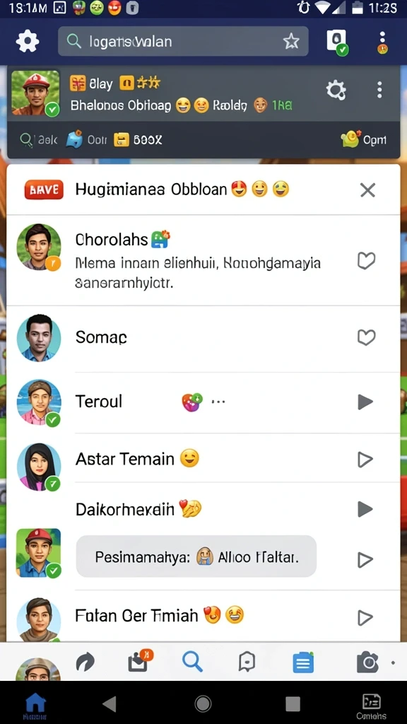Tampilan awal yang menggugah selera untuk bermain.