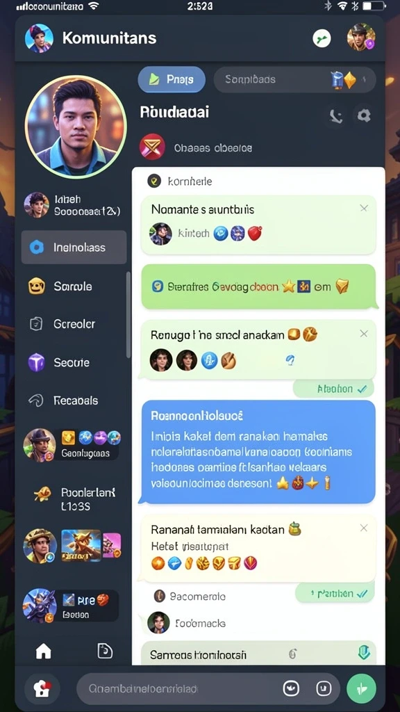 Tampilan dunia fantasi yang menakjubkan dan luas.