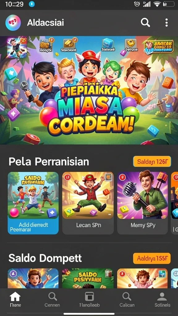 Tampilan menu utama yang menarik dan intuitif.