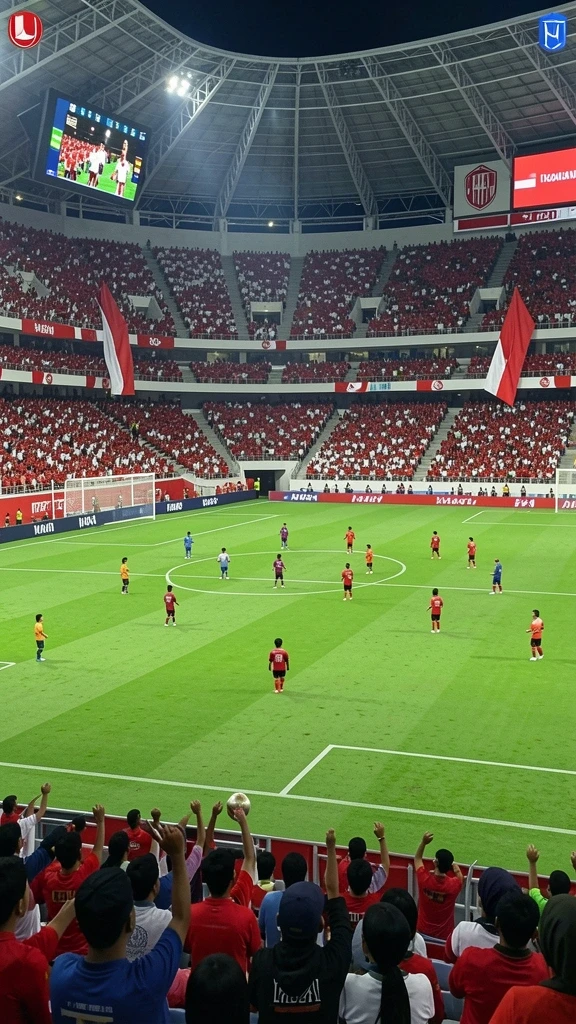 Lingkungan permainan yang kaya warna dan detail.