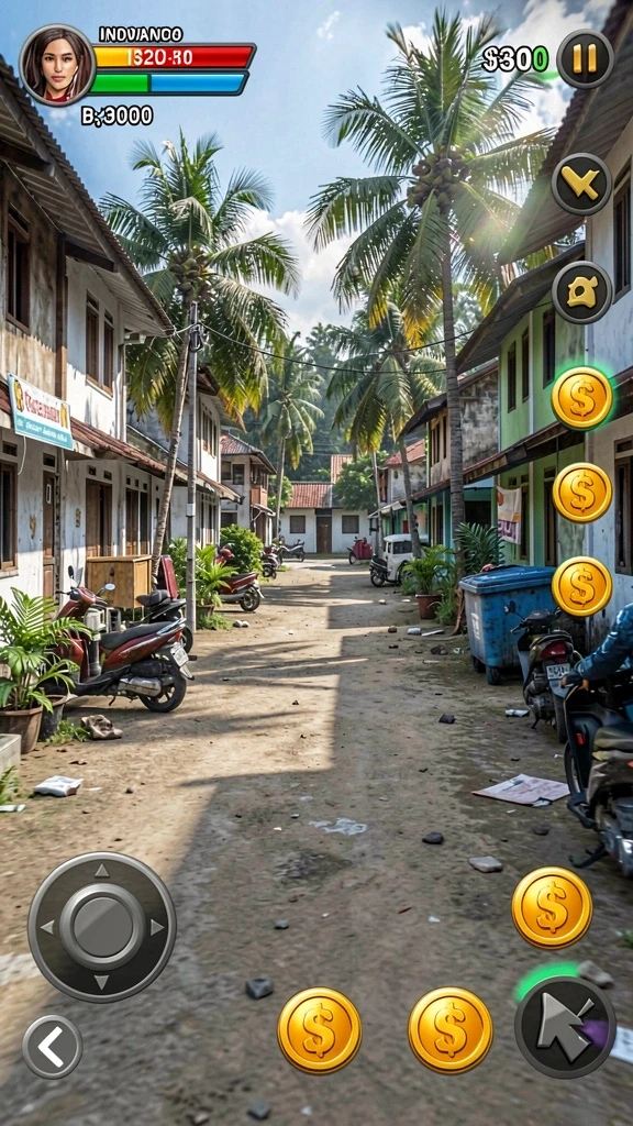 Pemandangan indah dari salah satu level.